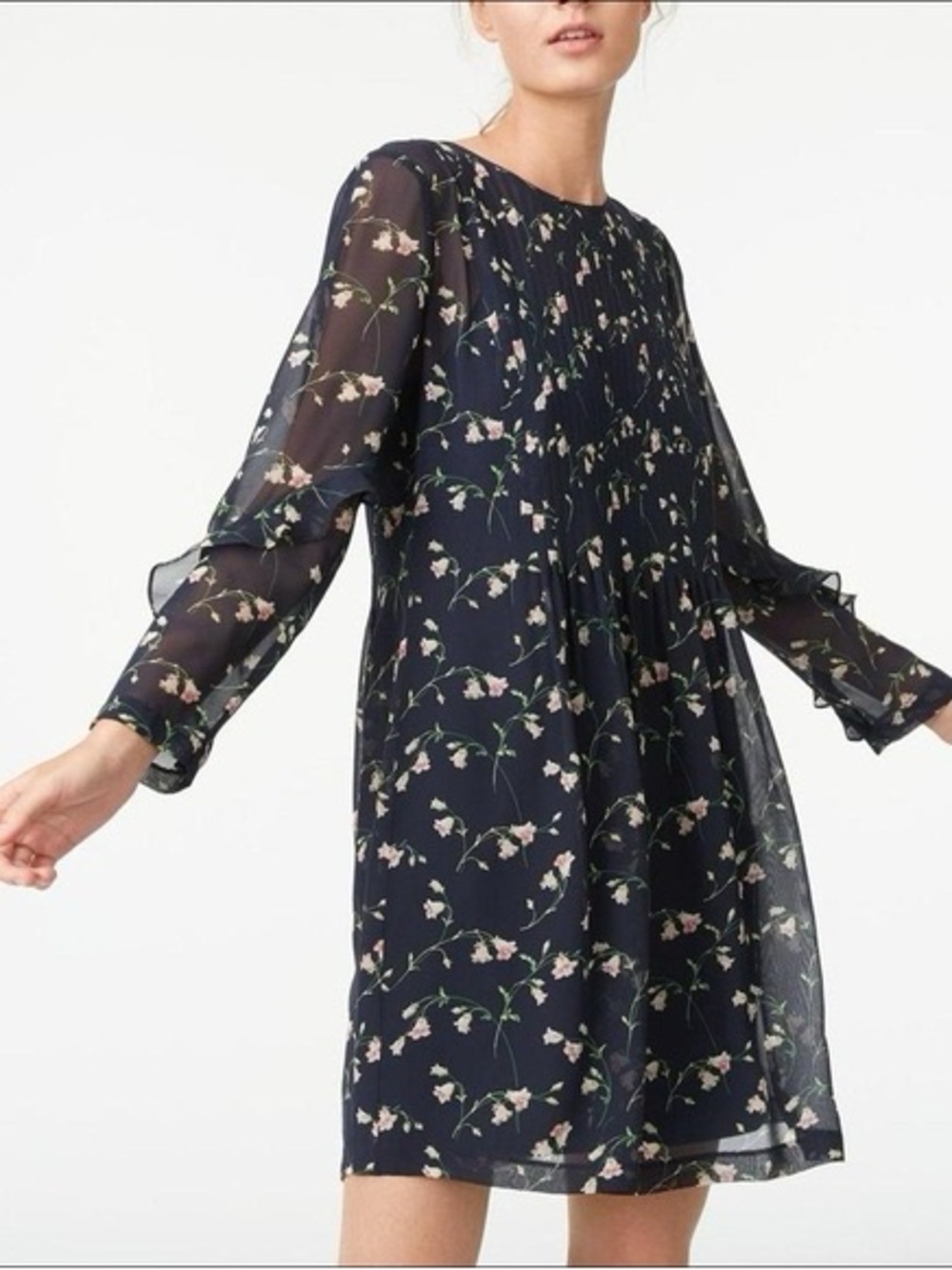 Club Monaco Silk Floral Mini Dress • 00